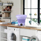 Mini Washing Machine with Drain Basket Foldable Reusable Ultrasonic Washing Machine - pro picks