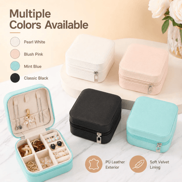 Portable PU Leather Travel Jewelry Box – Compact Organizer - pro picks