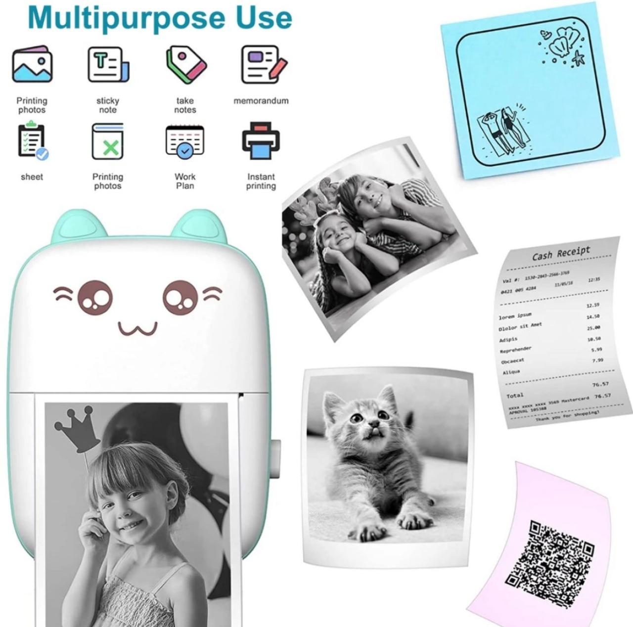 Mini Printer - Pocket Inkless Mini Printer - Thermal Portable Bluetooth Wireless Mini Printer - pro picks