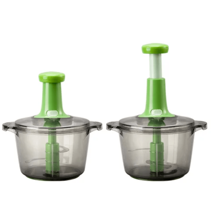 Easy-Press Manual Food Processor – Multi-Blade Vegetable Mincer with Non-Slip Base - pro picks