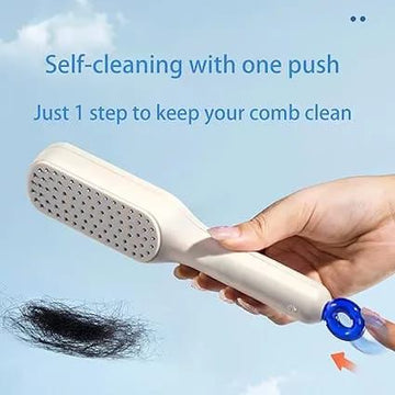Anti - static Telescopic Self Cleaning Hair Brush - pro picks