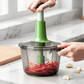 Easy-Press Manual Food Processor – Multi-Blade Vegetable Mincer with Non-Slip Base - pro picks