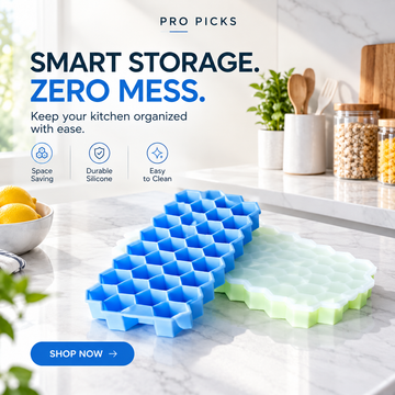 Silicone Ice Cube Tray with Lid – Reusable Ice Cube Making Mold