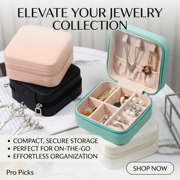 Mini Travel Jewelry Organizer Box for Women