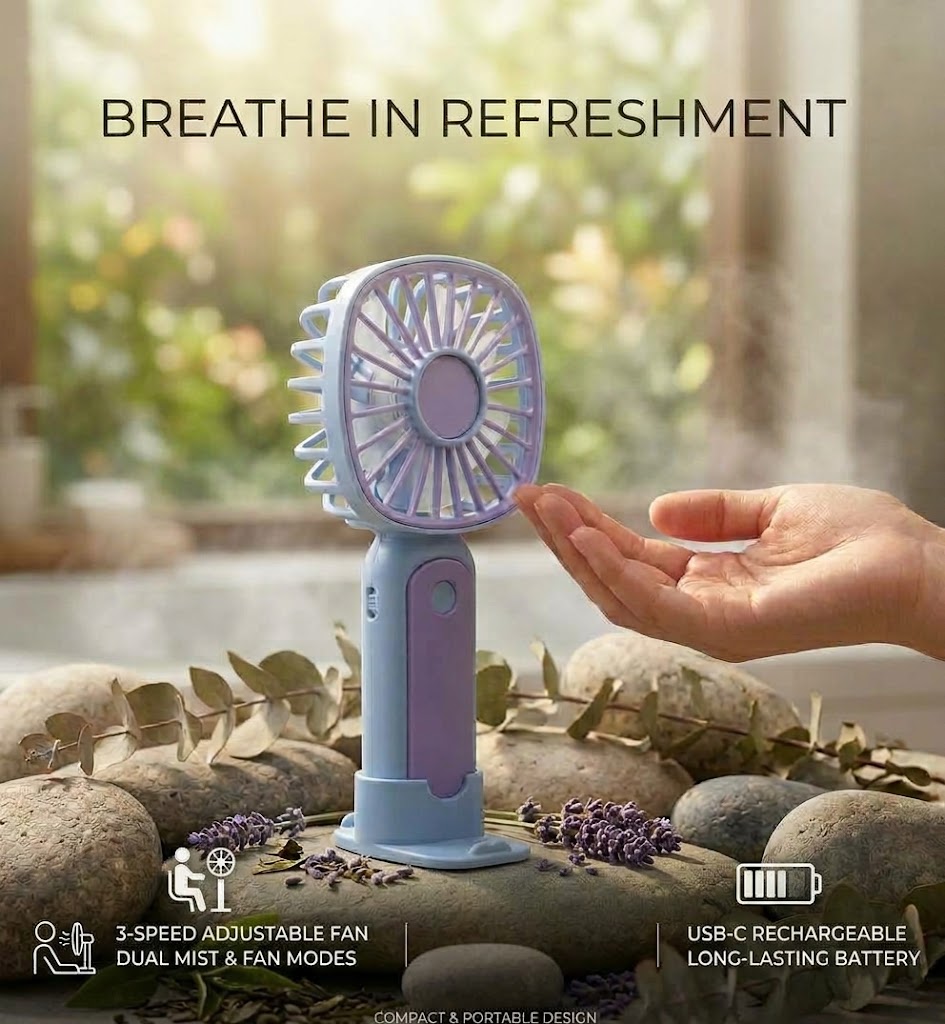 3-Speed Rechargeable Mini Fan
