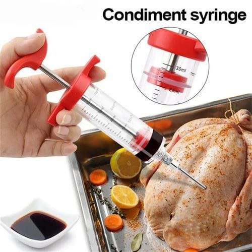 Stainless Steel Meat & Marinade Injector Syringe